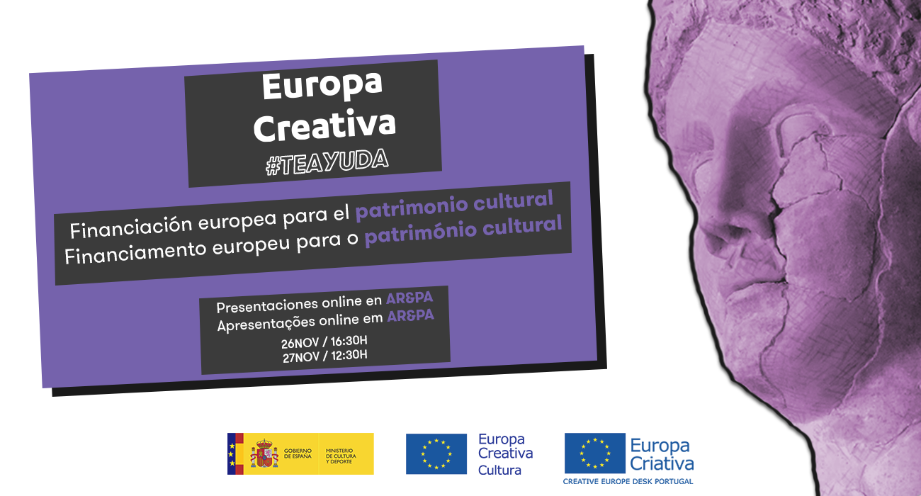 Financiamento Europeu para o Património Cultural: sessões informativas na AR&PA Bienal [Online], 26 a 28 de Novembro